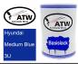 Preview: Hyundai, Medium Blue, 3U: 500ml Lackdose, von ATW Autoteile West.